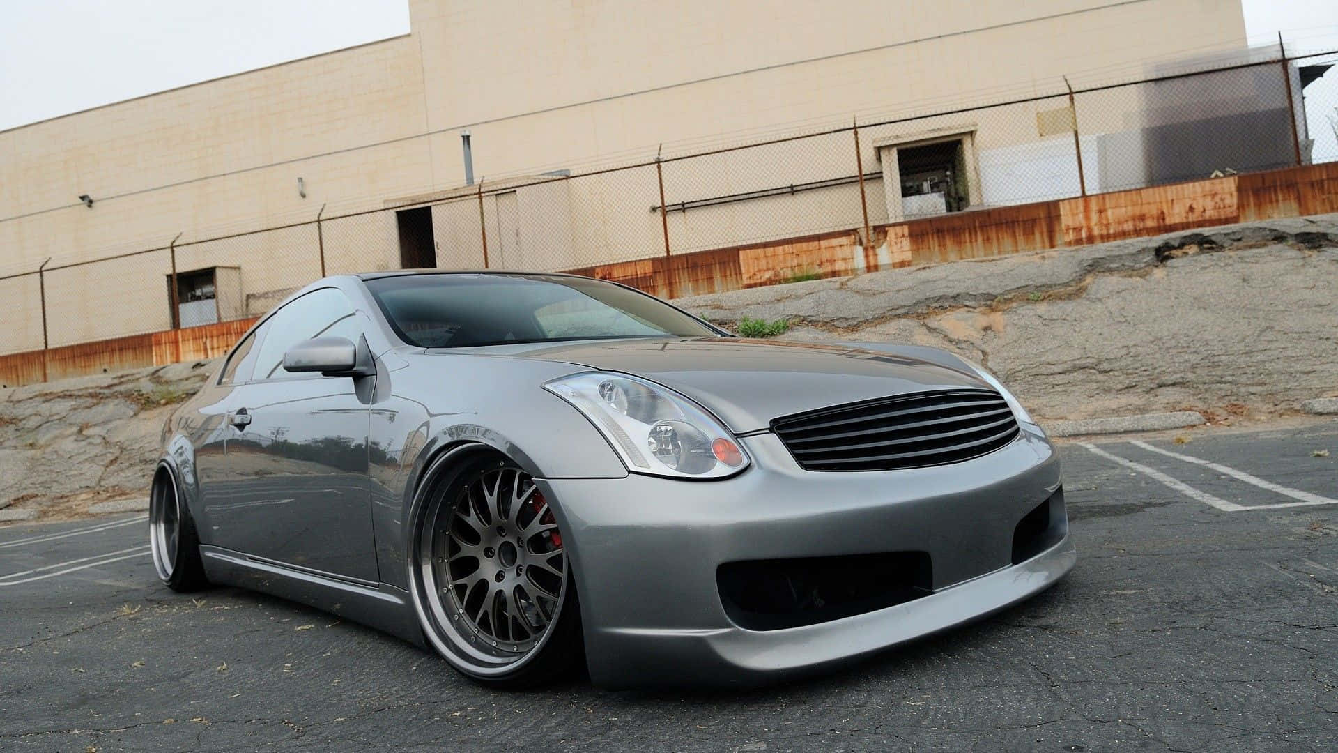 Infiniti G35, silver, custom wheels, Full HD Desktop Wallpaper