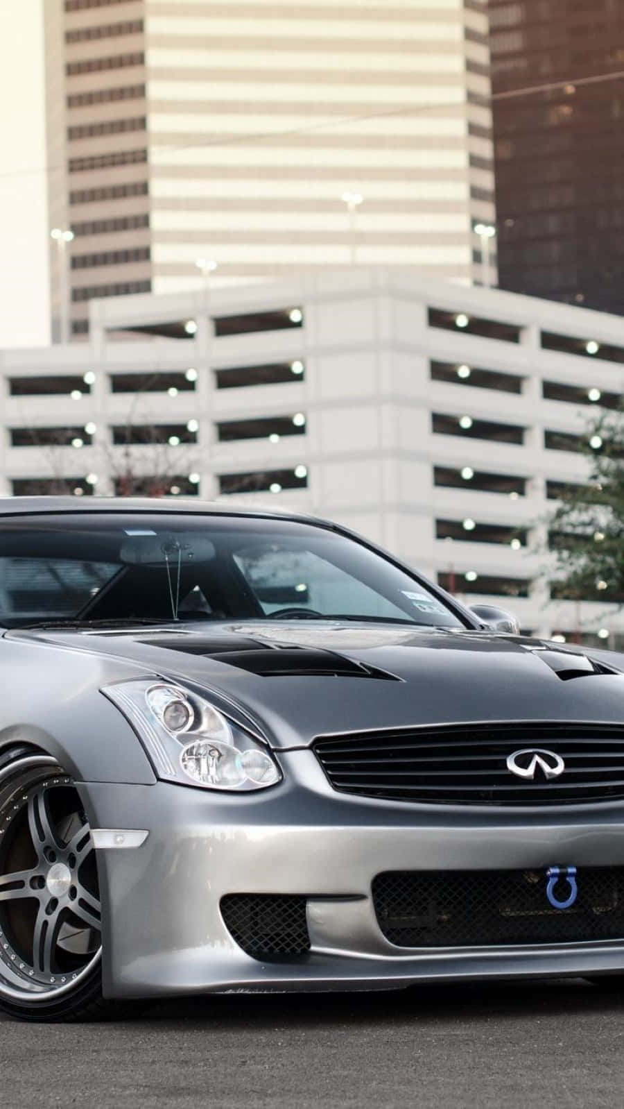 Infiniti G35, silver, black hood vents, HD Phone Wallpaper