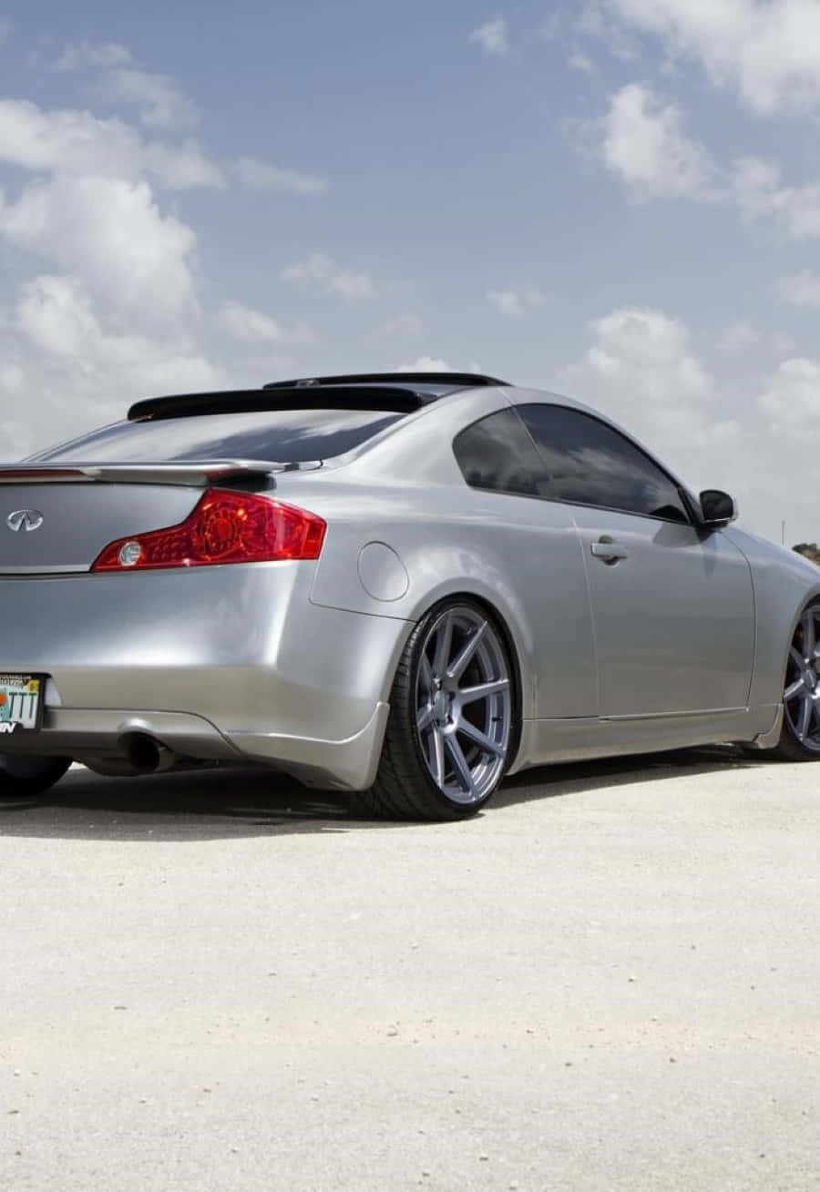 Infiniti G35, silver, custom wheels, HD Phone Wallpaper