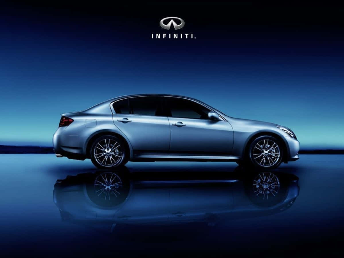 Infiniti G35, sleek silver, vibrant sunset, SD Desktop Wallpaper
