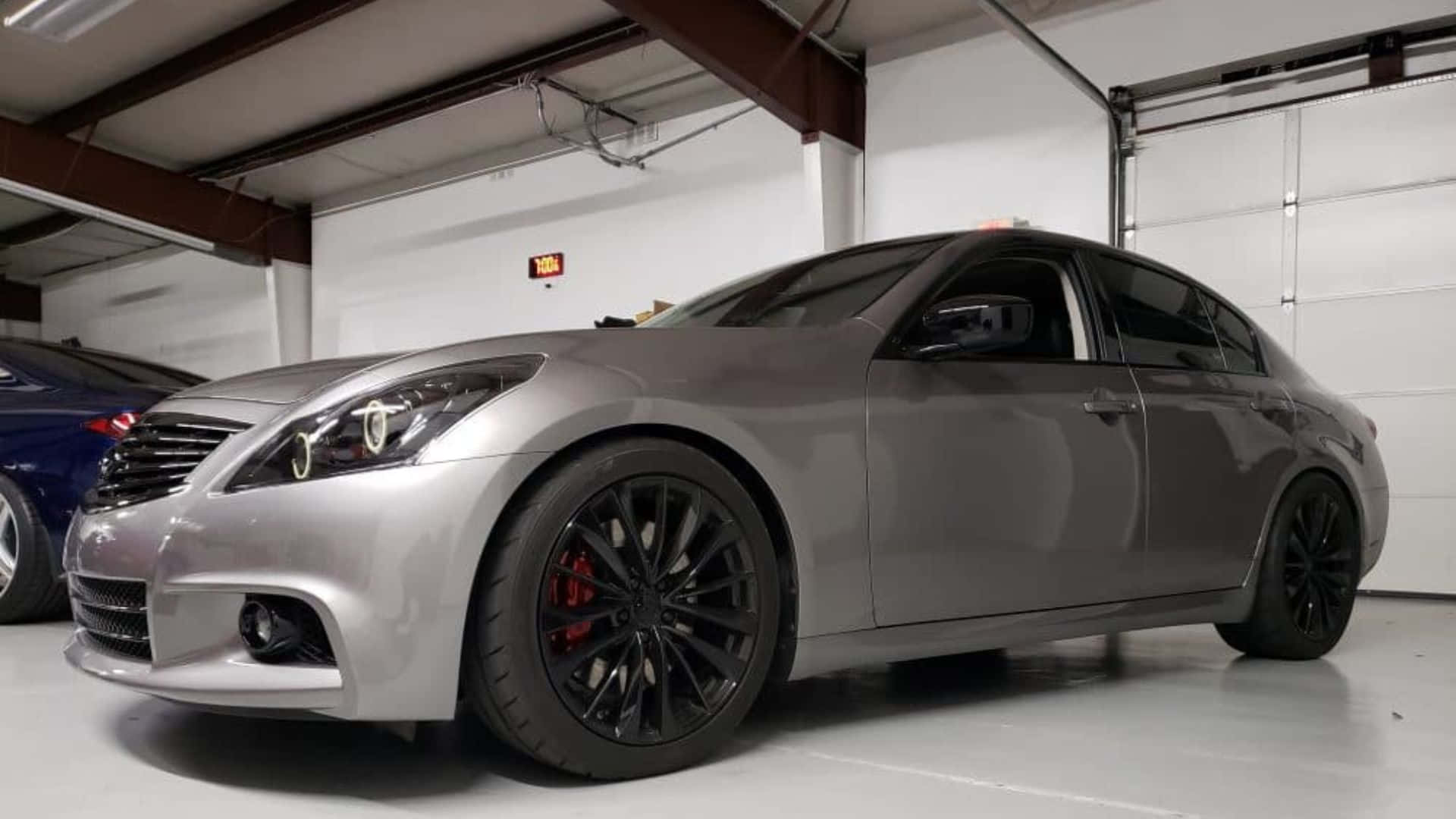 Infiniti G37, sleek silver sedan, black rims, Full HD Desktop Wallpaper