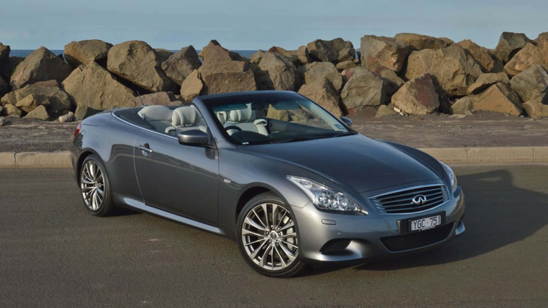 Infiniti G37, silver, convertible, Full HD Desktop Wallpaper