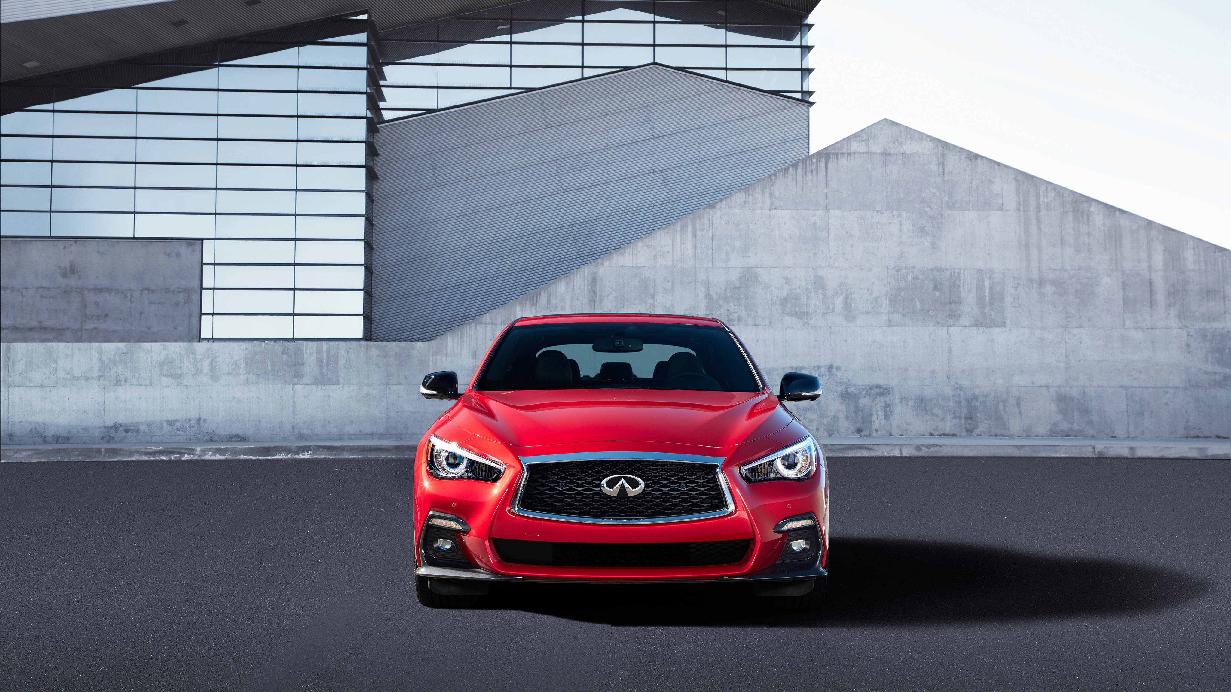 Infiniti Q50, red, sports car, 4K Desktop Wallpaper