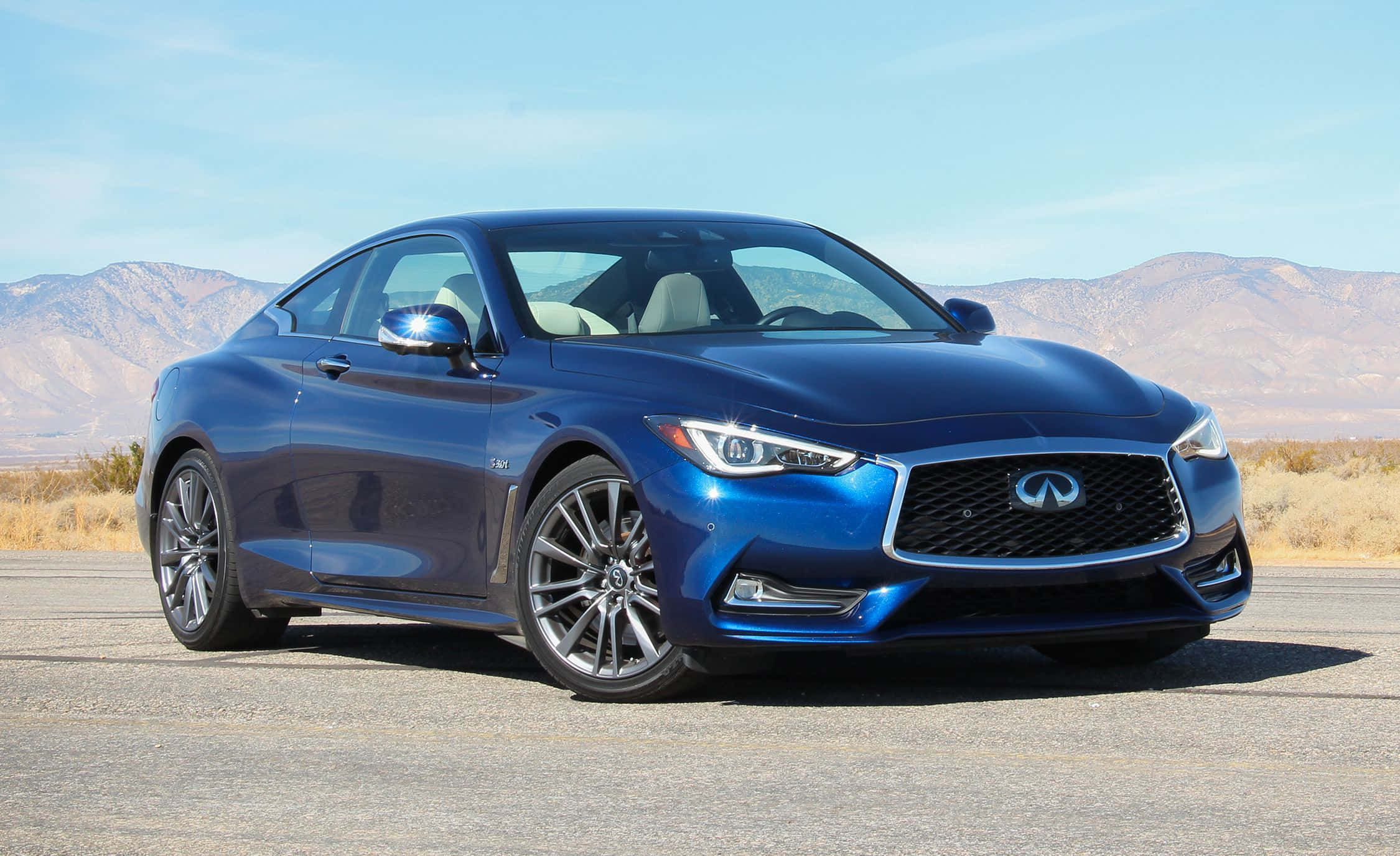 Infiniti Q60, blue, sports coupe, Full HD Desktop Wallpaper