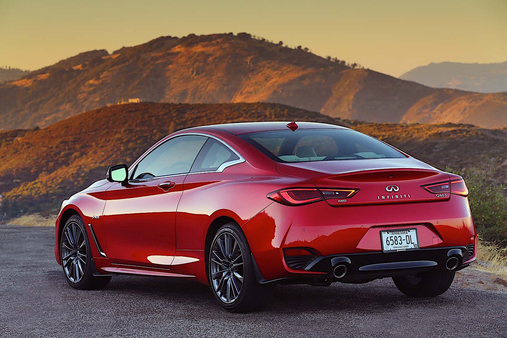 Infiniti Q60, 2022 Infiniti Q60, glossy red, HD Desktop Wallpaper
