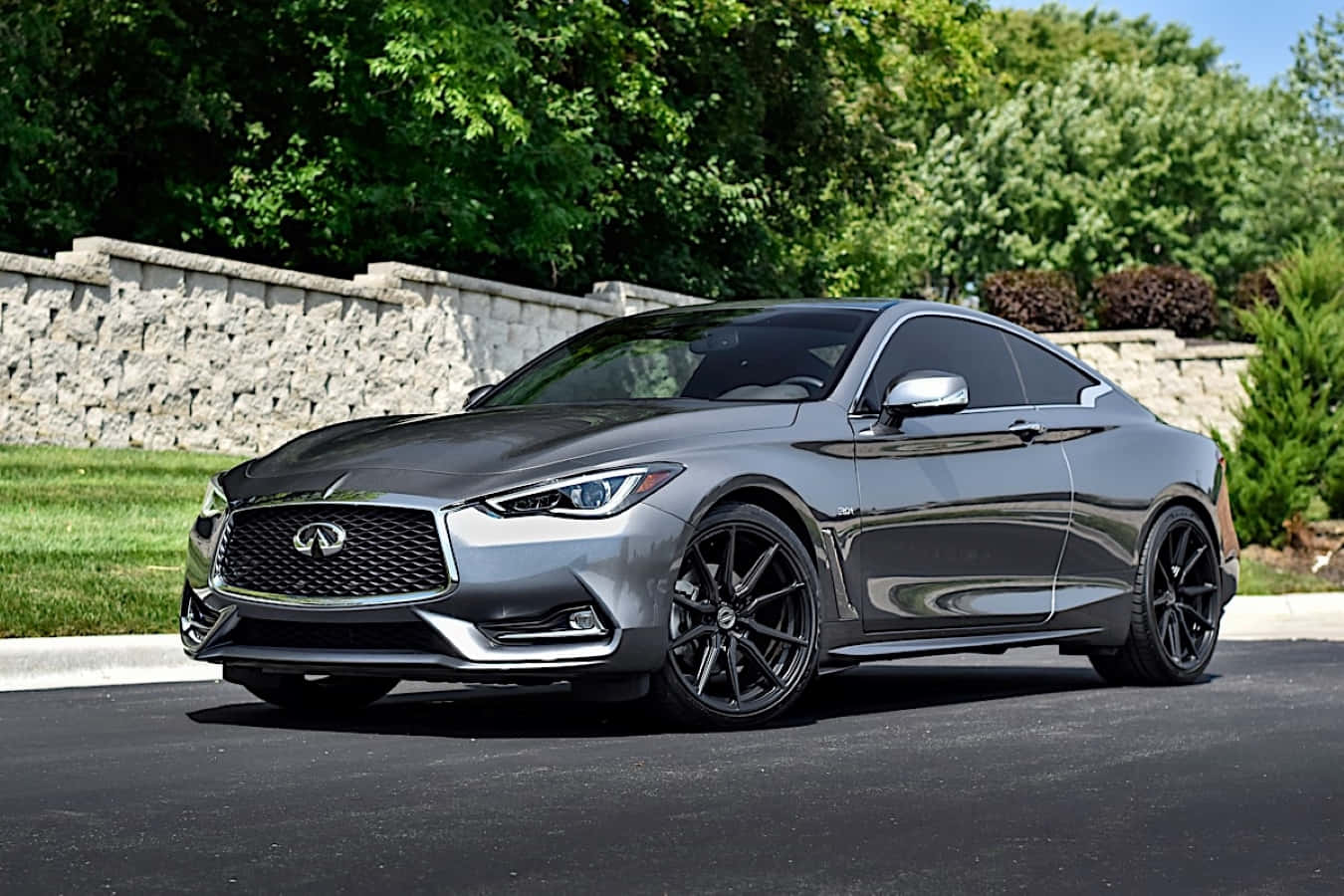 Infiniti Q60, silver, asphalt, HD Desktop Wallpaper