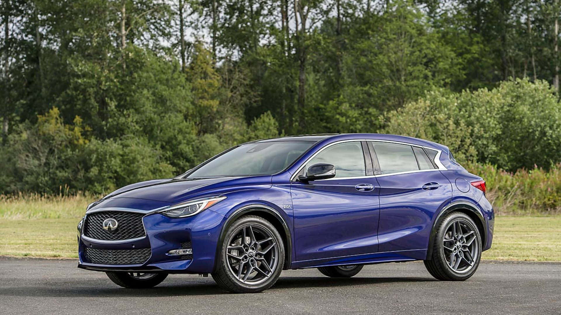 Infiniti QX30, blue, asphalt, Full HD Desktop Wallpaper