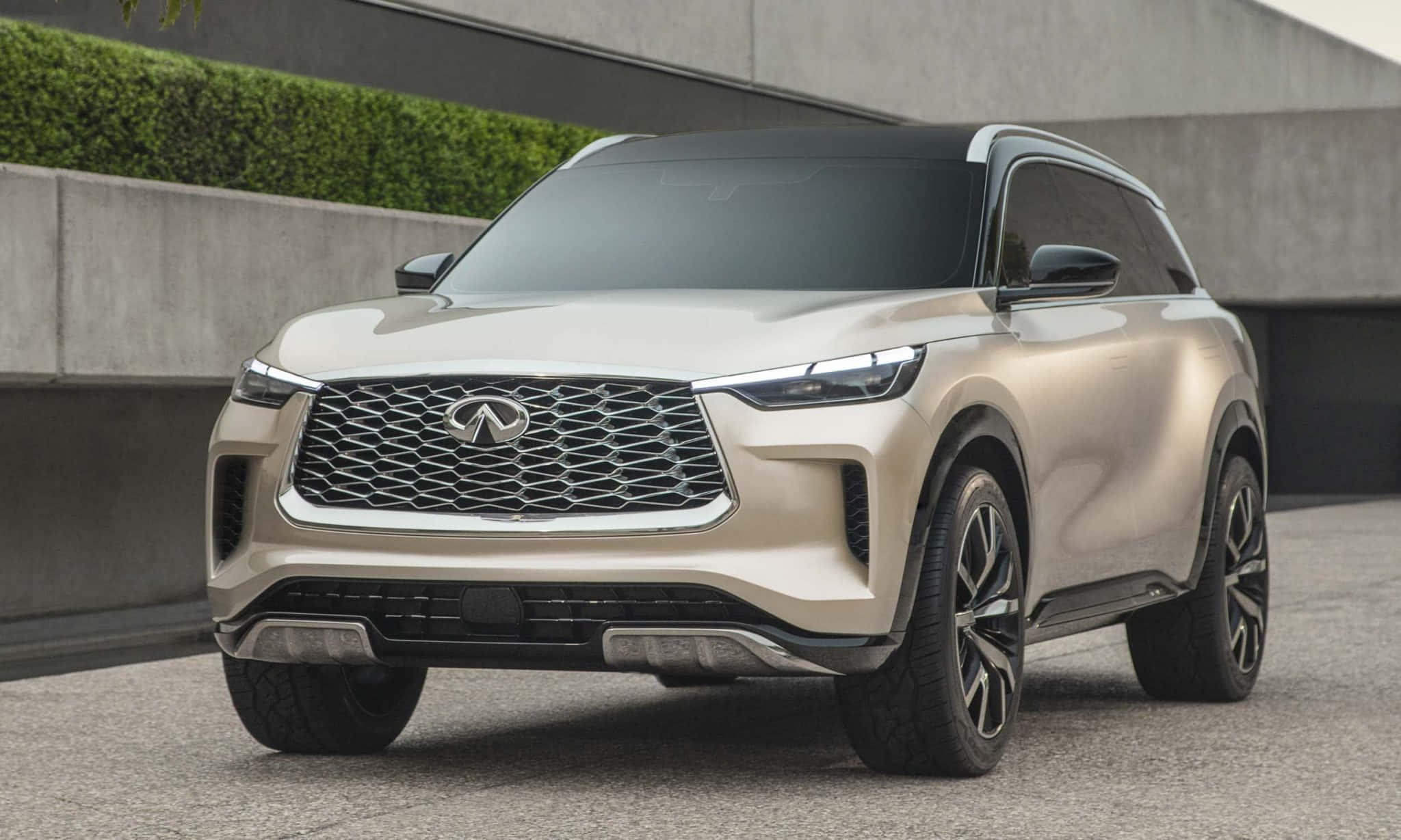 Infiniti QX60, beige, bold grille, Full HD Desktop Wallpaper