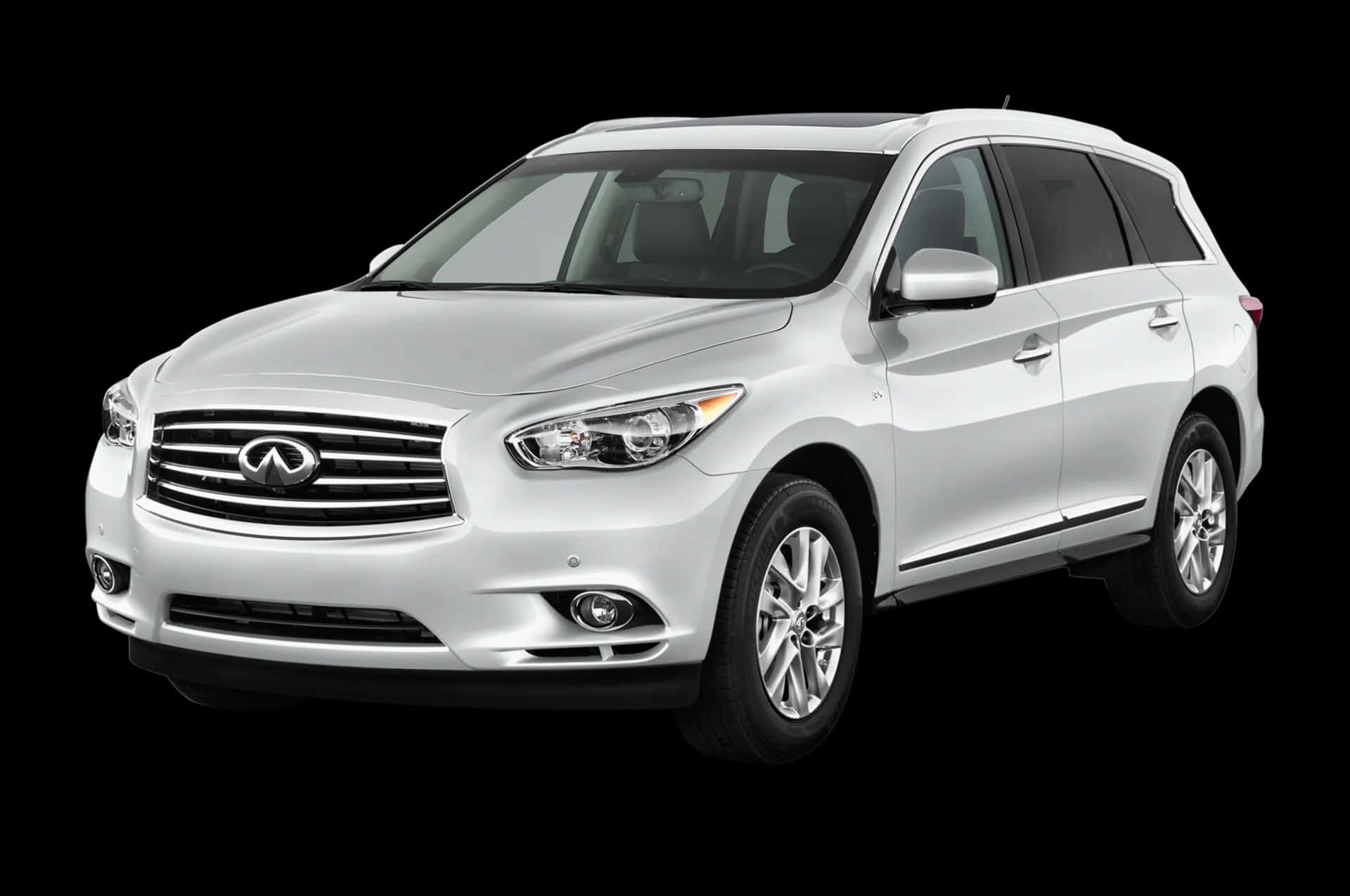 Infiniti QX60, white, black background, Full HD Desktop Wallpaper