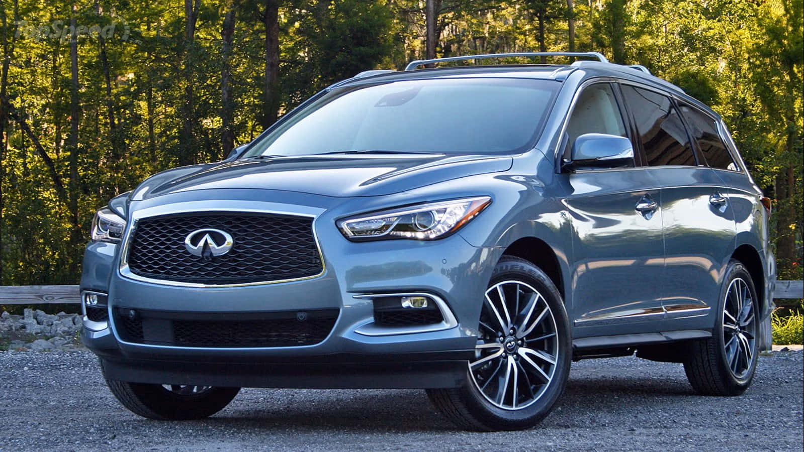 Infiniti QX60, silver, gravel, HD Desktop Wallpaper