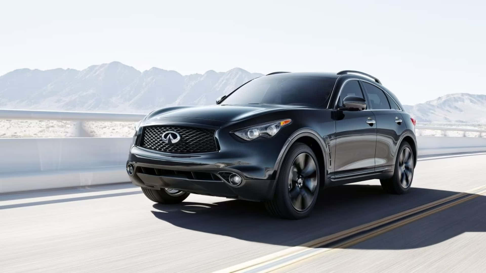 Infiniti Qx70, sleek black, urban setting, Full HD Desktop Wallpaper