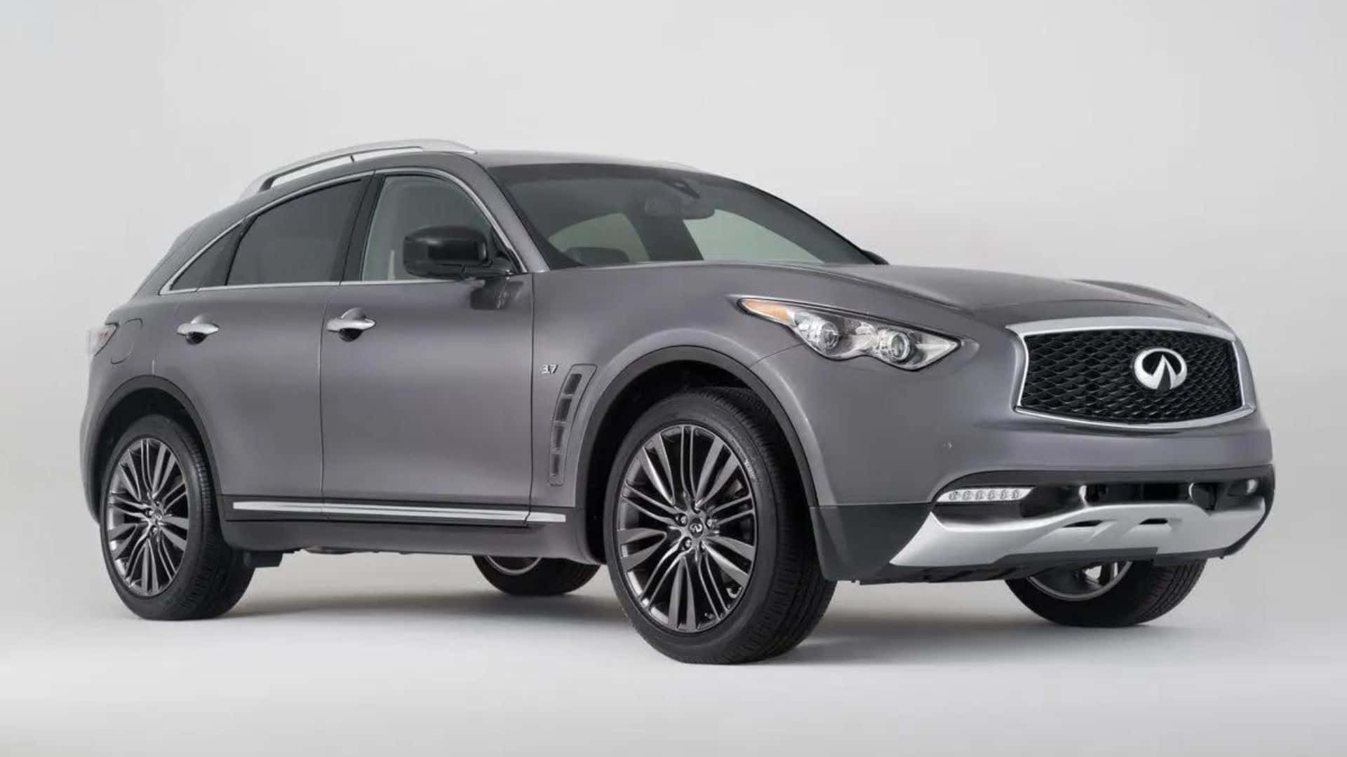Infiniti QX70, matte gray, minimalist studio, Full HD Desktop Wallpaper