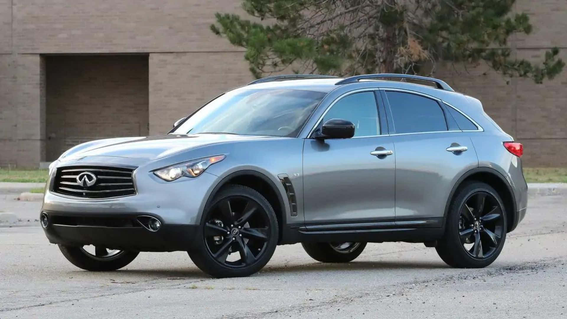 Infiniti QX70, sleek silver, black rims, Full HD Desktop Wallpaper