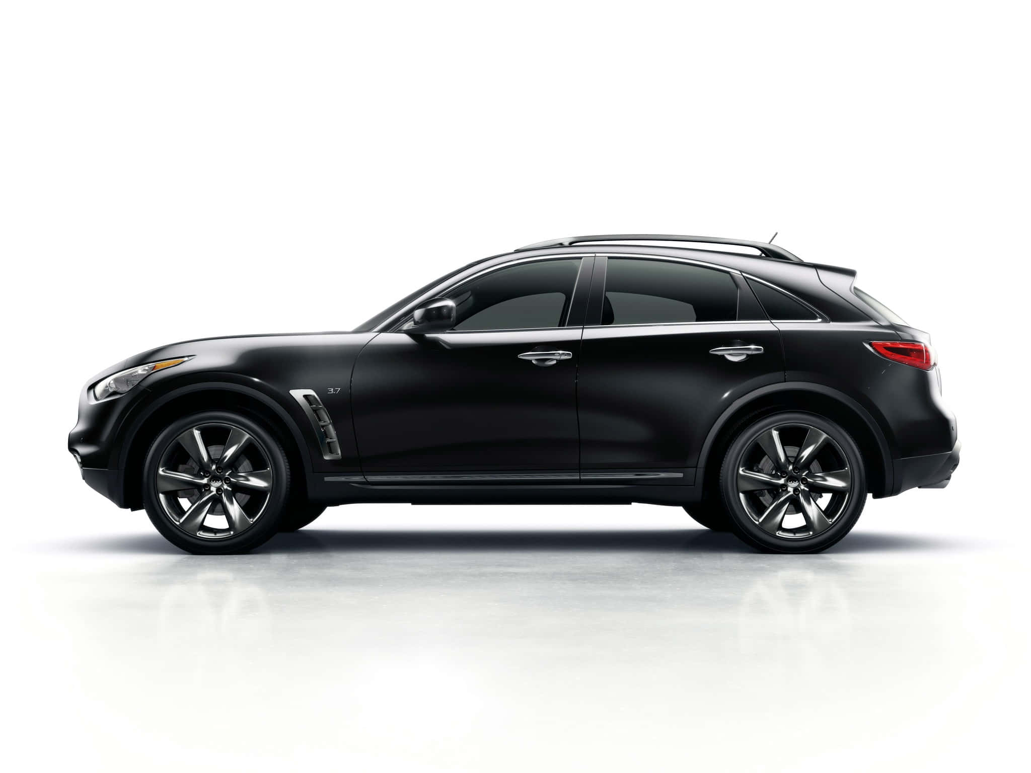 Infiniti QX70, sleek black, profile, Full HD Desktop Wallpaper