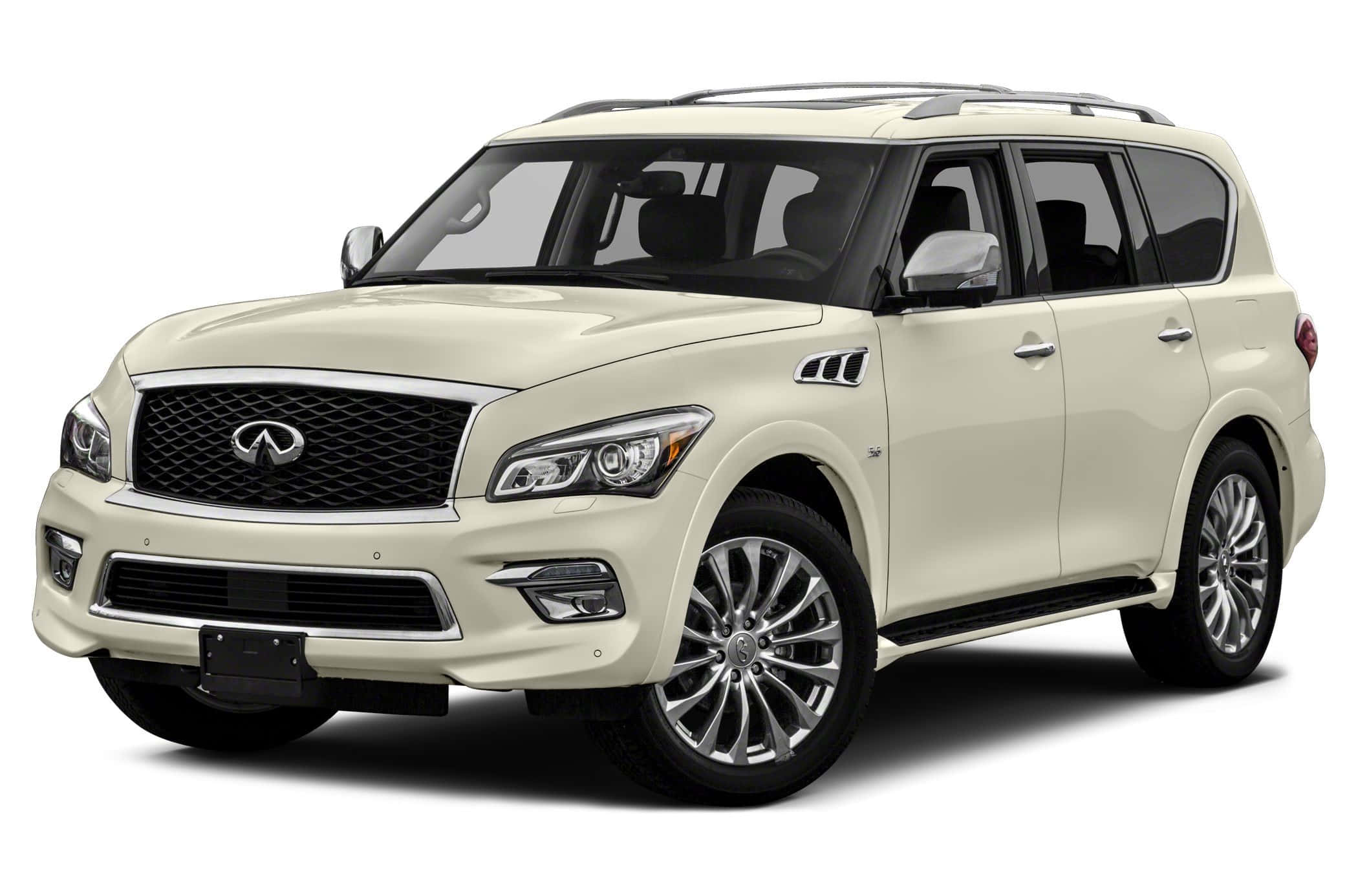 Infiniti QX80, cream-colored, studio shot, Full HD Desktop Wallpaper