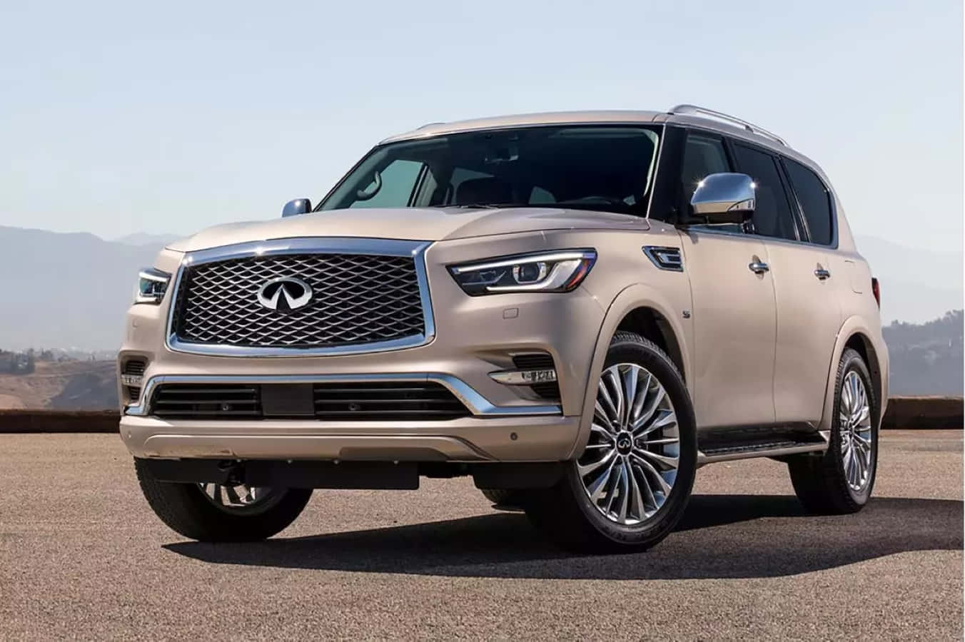 Infiniti QX80, 2022 Infiniti QX80, beige, HD Desktop Wallpaper