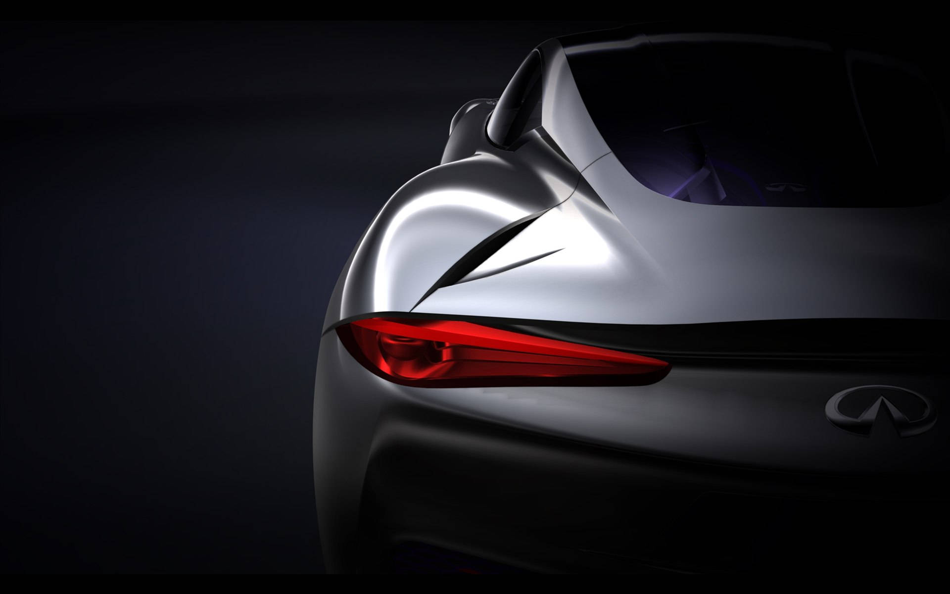 Infiniti, silver, red taillight, Full HD Desktop Wallpaper