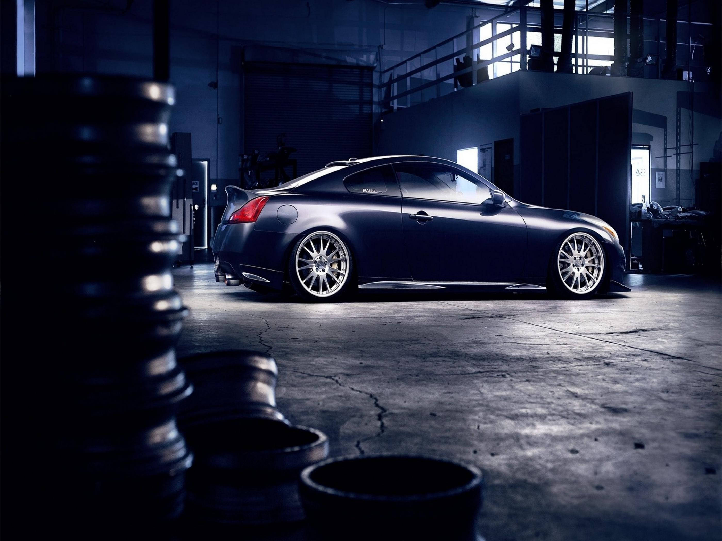dark blue, Infiniti, sports car, 2K Desktop Wallpaper