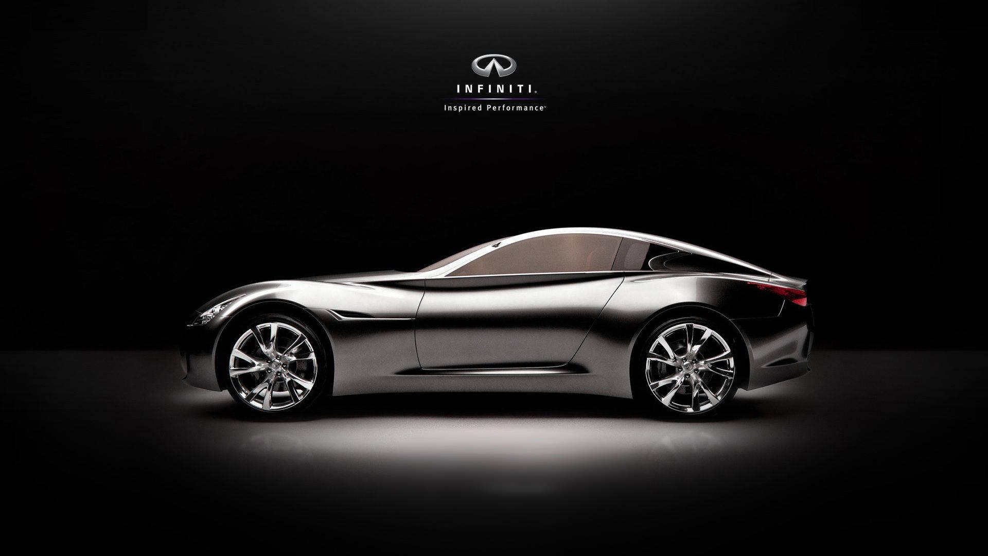 Infiniti, silver, studio lights, Full HD Desktop Wallpaper