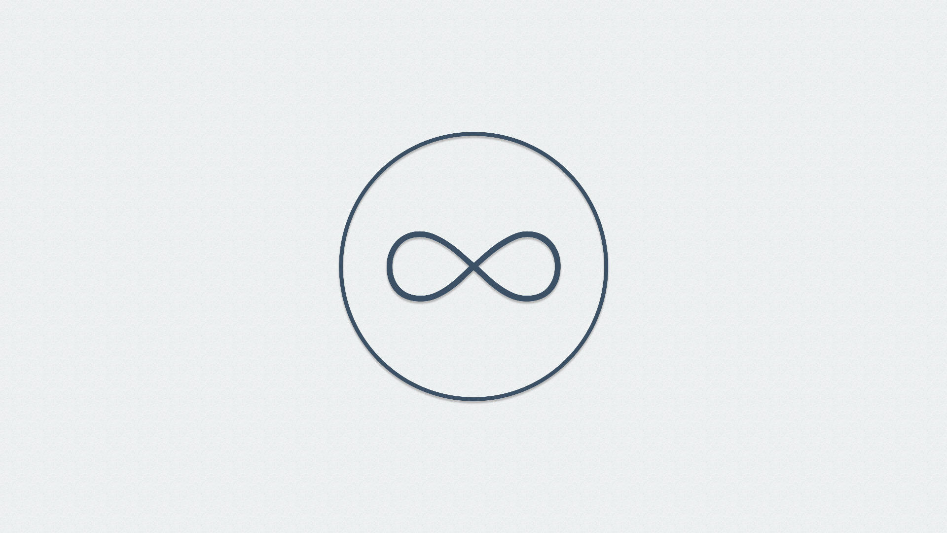 infinity symbol, dark blue, circle, Full HD Desktop Wallpaper