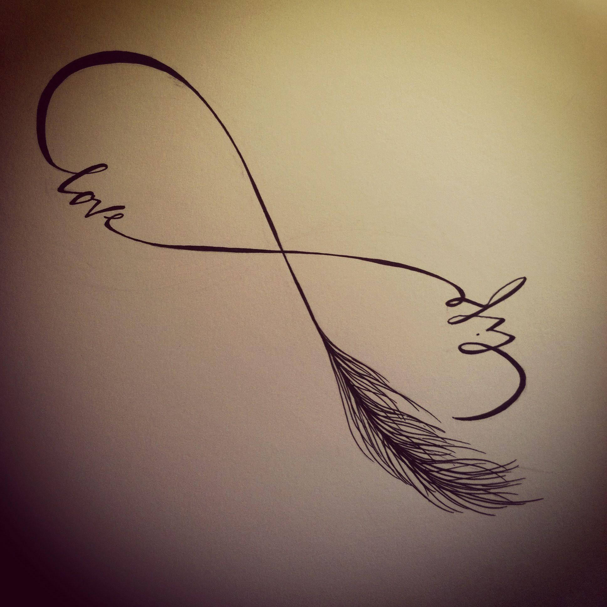 infinity symbol tattoo, black ink, love, Full HD Desktop Wallpaper