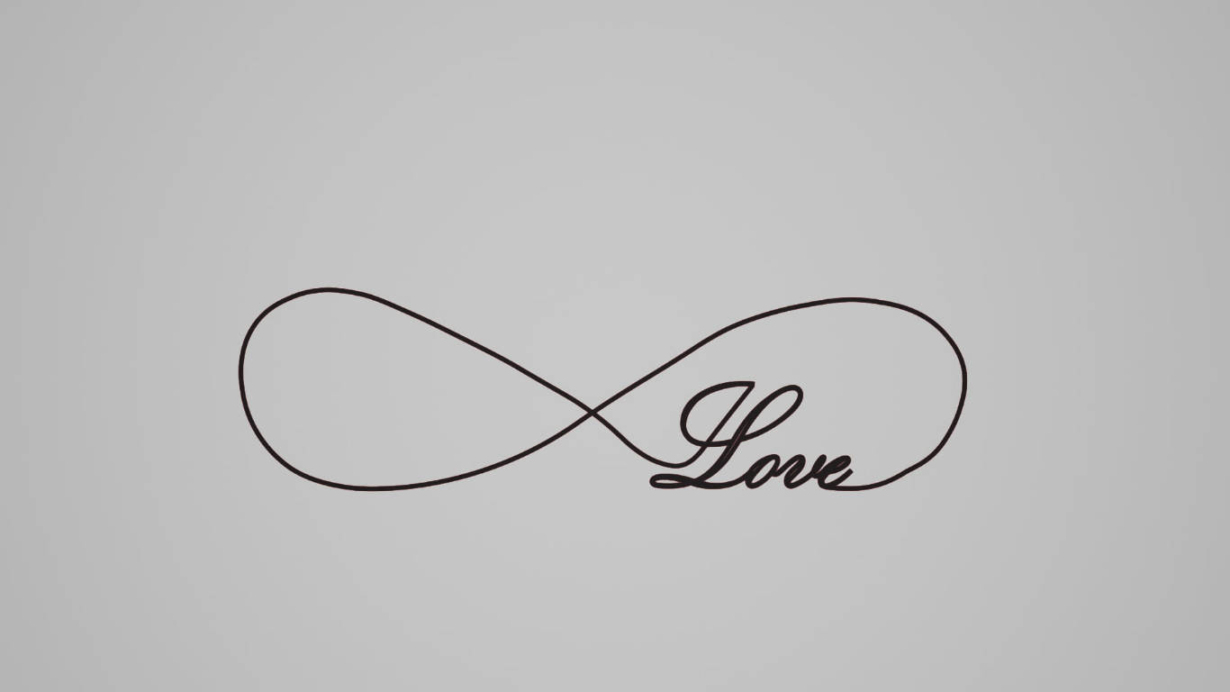 infinity symbol, Love, black, HD Desktop Wallpaper