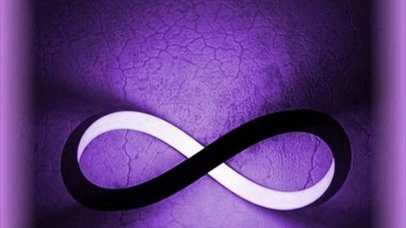 infinity symbol, 3d, black and white, HD Desktop Wallpaper