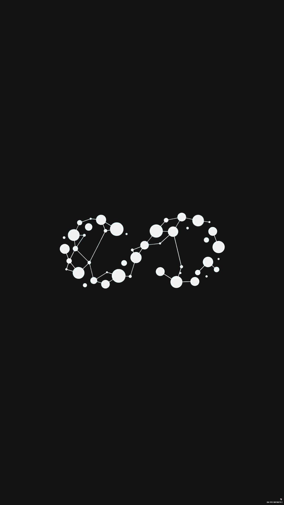 infinity symbol, solid black, minimalist, Full HD Phone Wallpaper