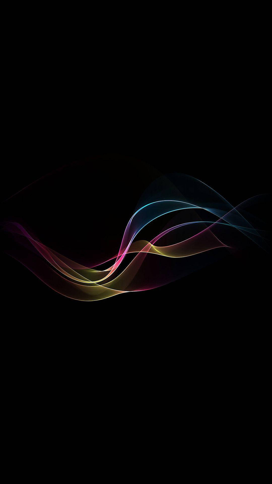 Infinix, colorful glowing waves, vibrant glowing ribbons, Full HD Phone Wallpaper