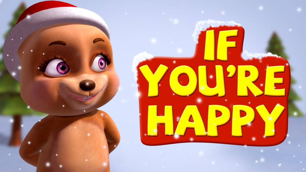 Infobells, Santa hat, cartoon fox, HD Desktop Wallpaper