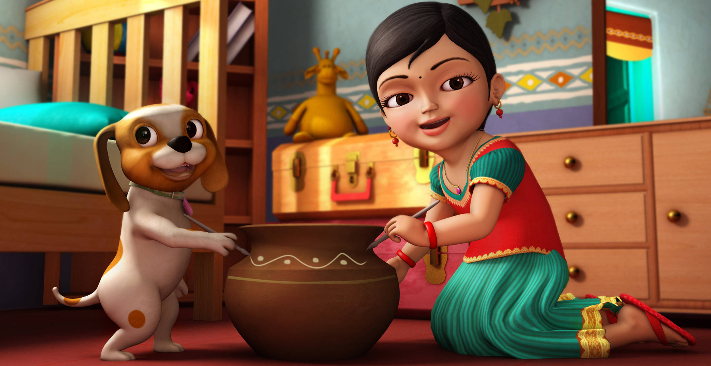 Infobells, woman, dog, 2K Desktop Wallpaper