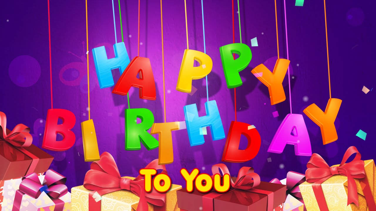 Infobells, HAPPY BIRTHDAY TO YOU, purple bokeh background, HD Desktop Wallpaper