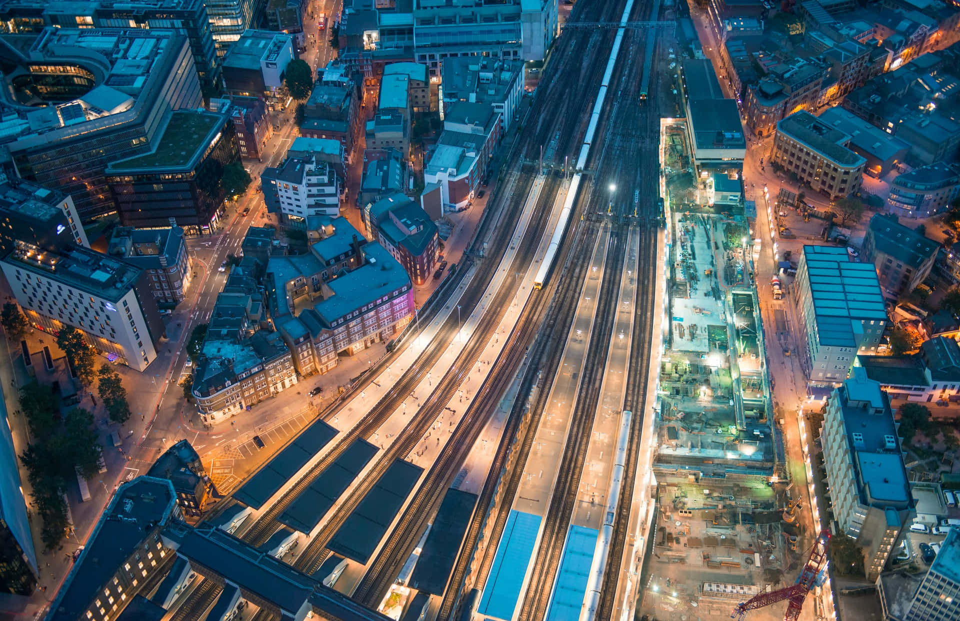 urban infrastructure, aerial view, bustling city, Full HD Desktop Wallpaper
