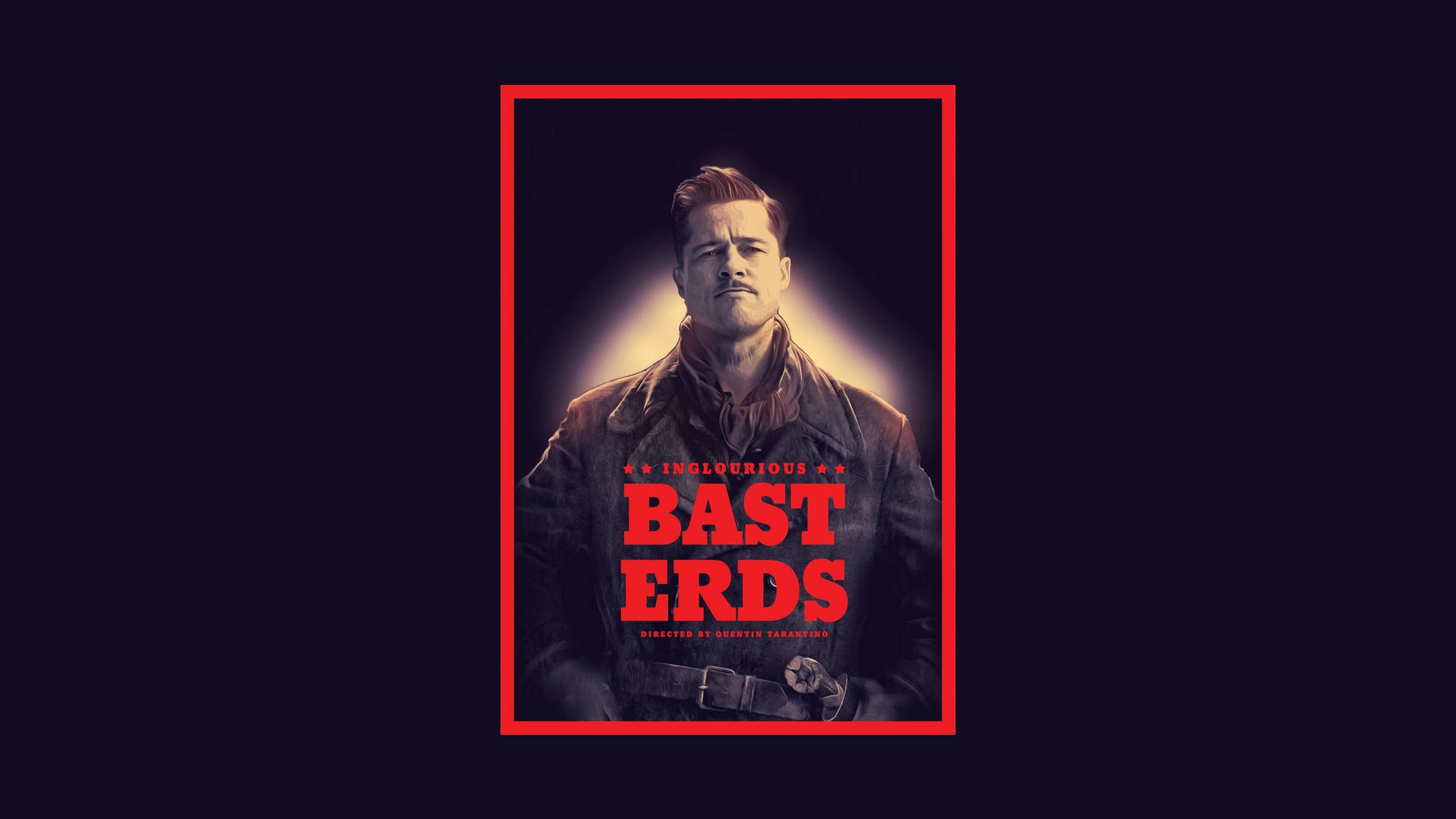 Inglourious Basterds, leather jacket, red light, Full HD Desktop Wallpaper
