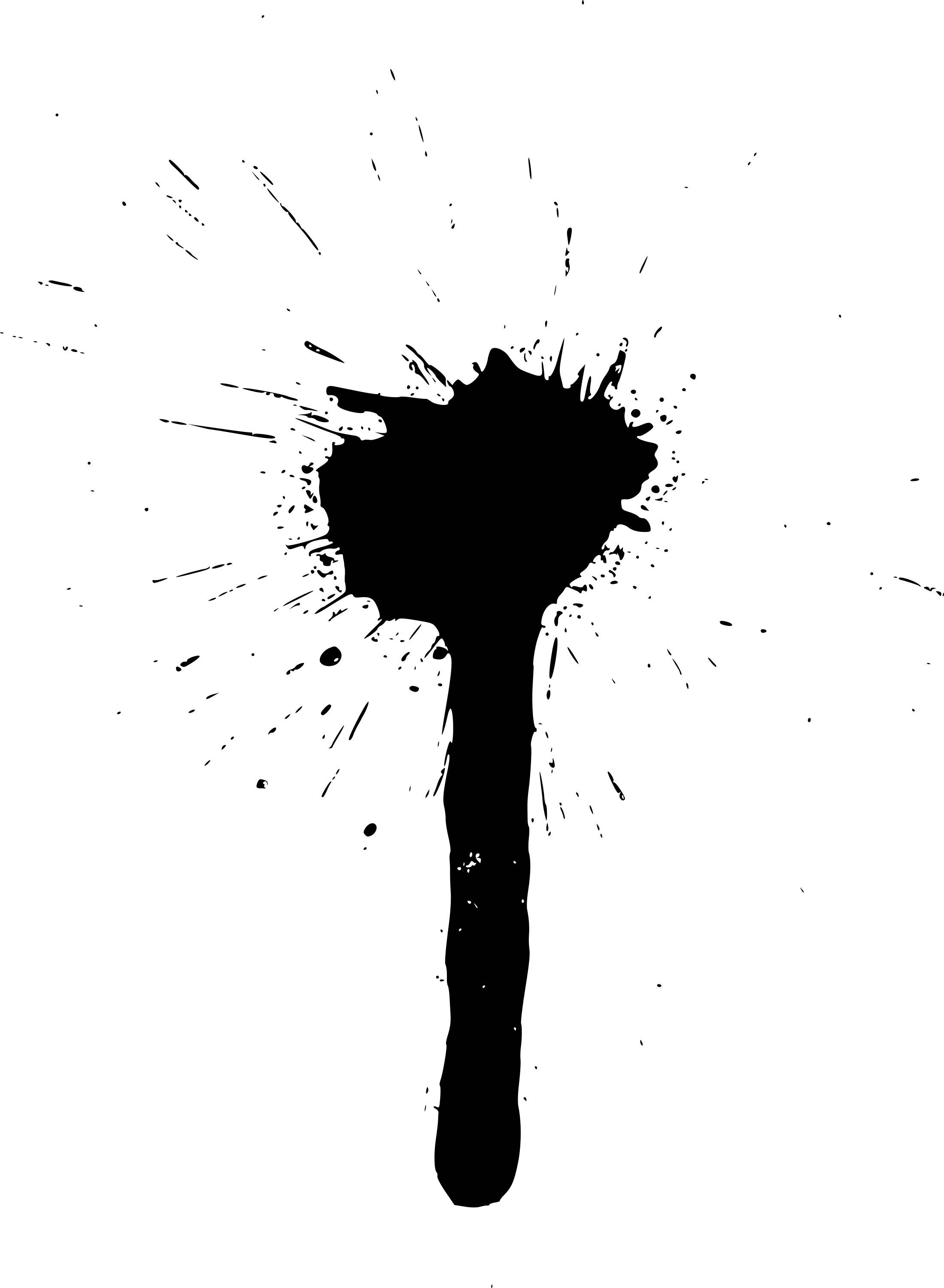 black drippy ink, black ink splatter, central drop, 2K Phone Wallpaper
