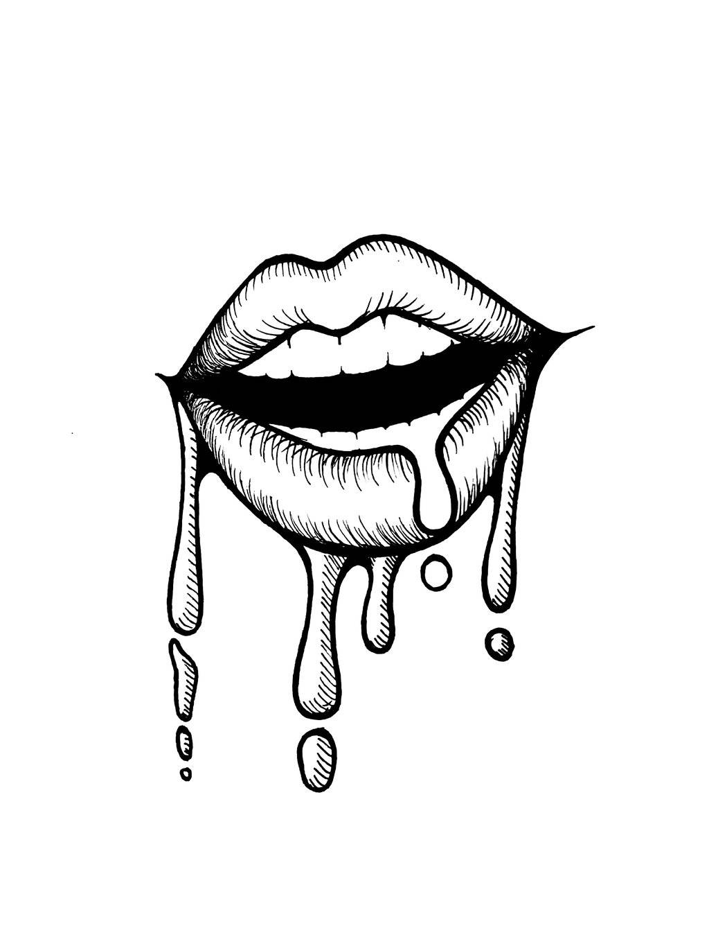 black drippy mouth liquid, lips, thick liquid, HD Phone Wallpaper