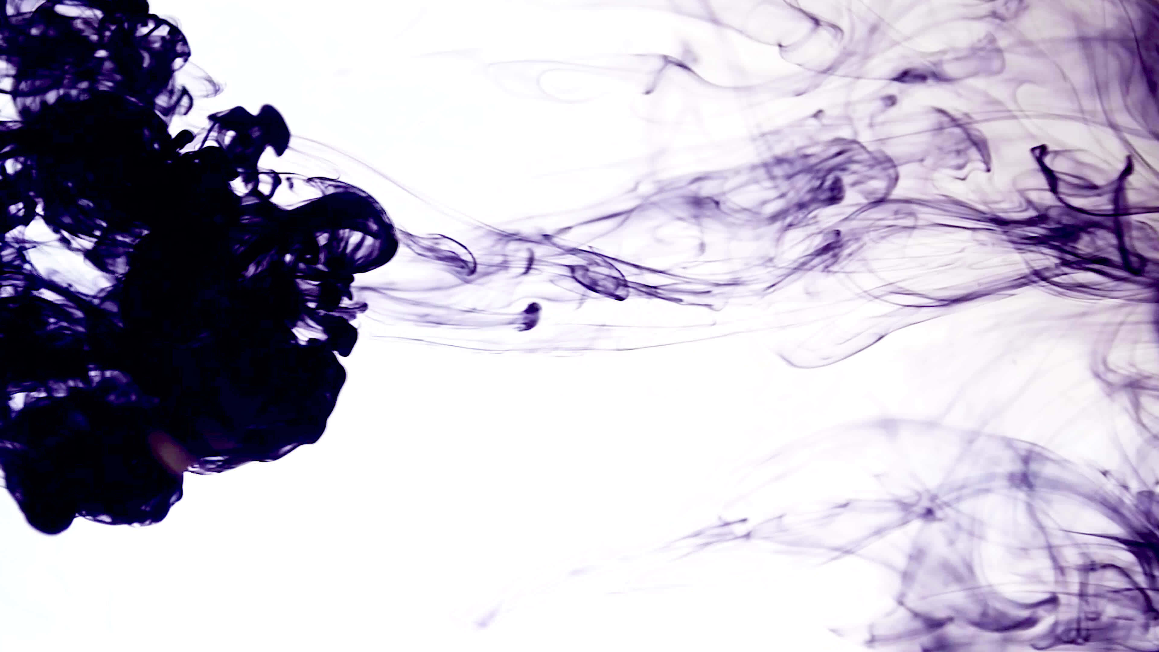 purple ink, deep purple ink, swirls, 4K Desktop Wallpaper