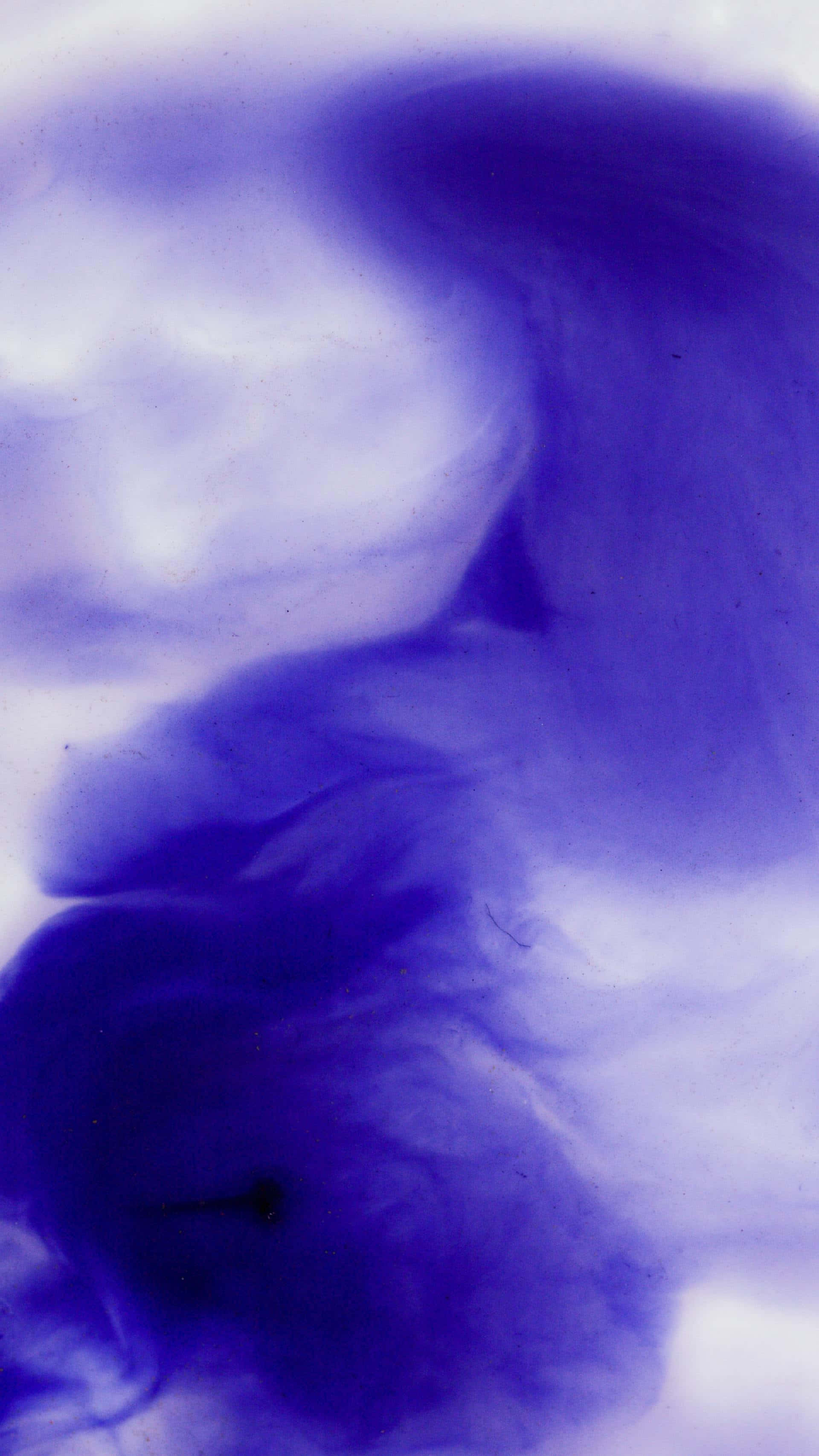 abstract purple ink swirls, deep indigo ink, soft white background, 2K Phone Wallpaper