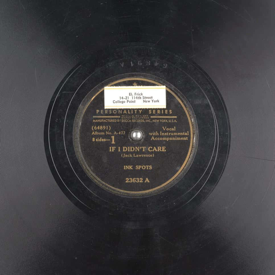 Ink Spots, If I Didn't Care, vintage black vinyl record, SD Desktop Wallpaper