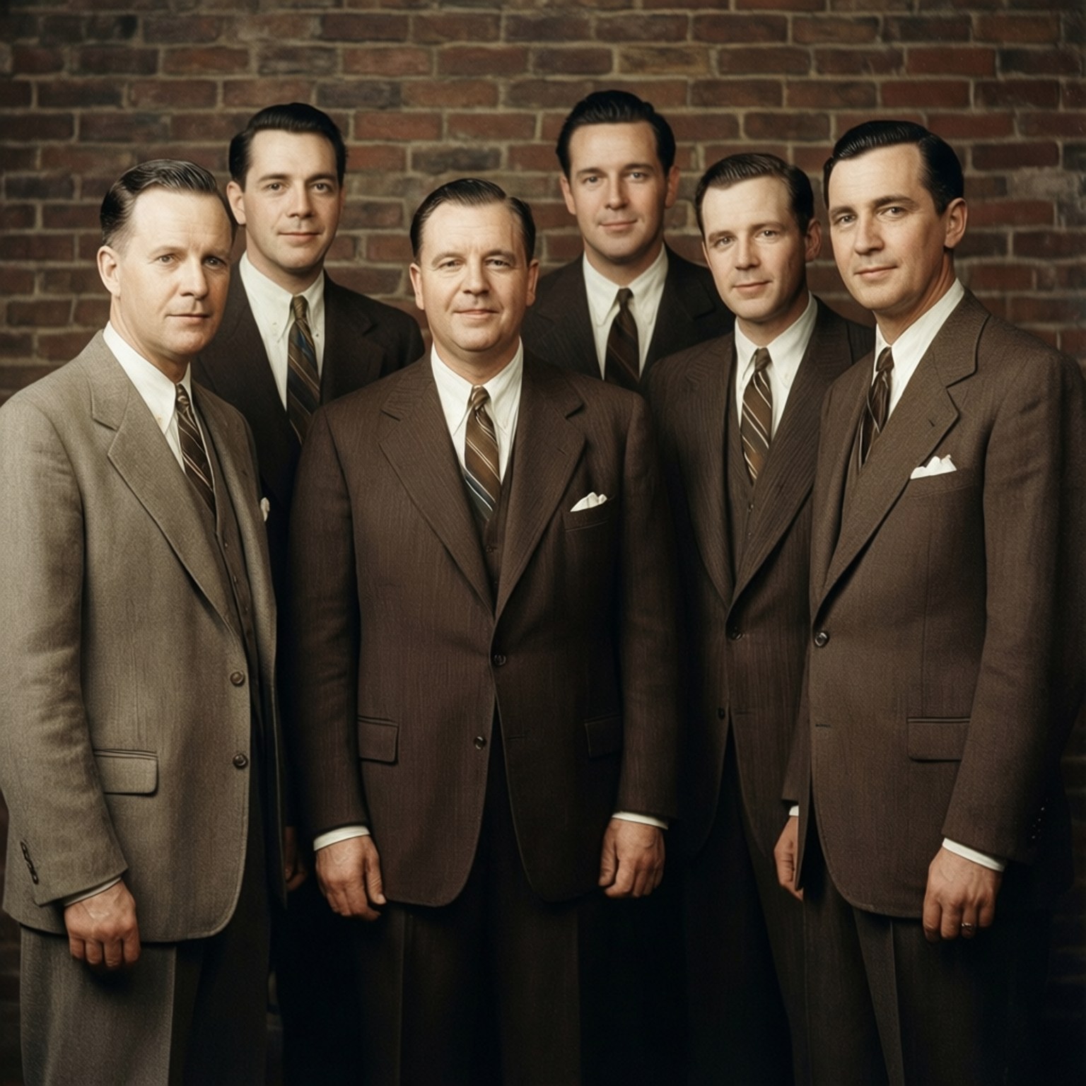 Ink Spots, suits, brick wall, HD Desktop Wallpaper