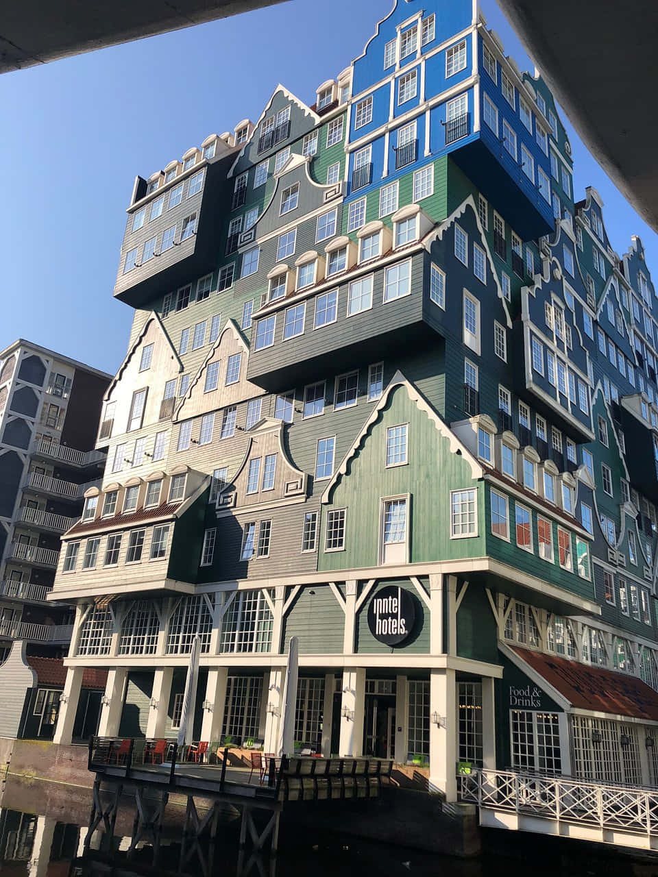 Inntel Hotel Zaandam, green blue, gray, HD Phone Wallpaper