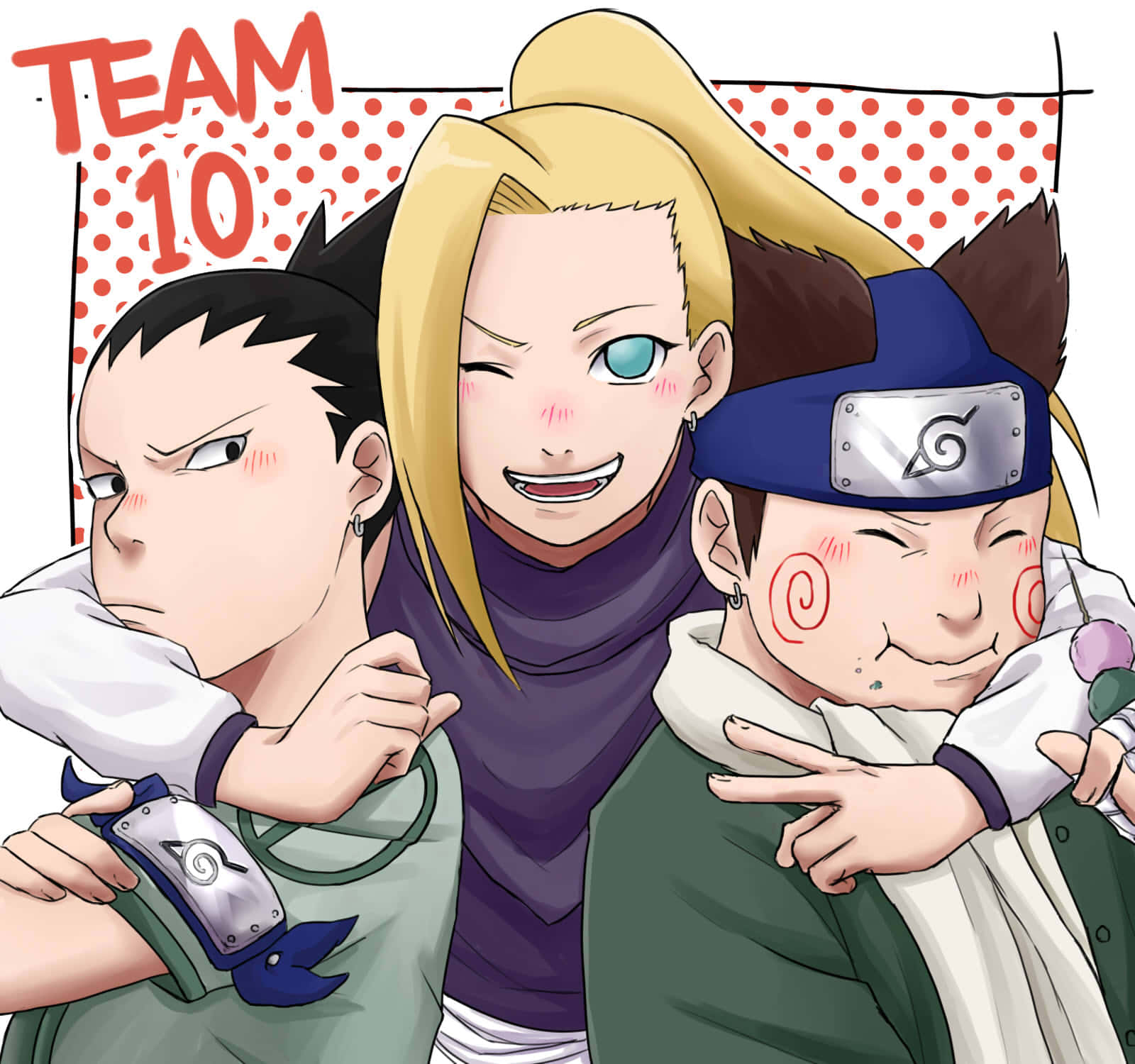 Ino Shika Cho, Team 10, anime ninja characters, HD Desktop Wallpaper
