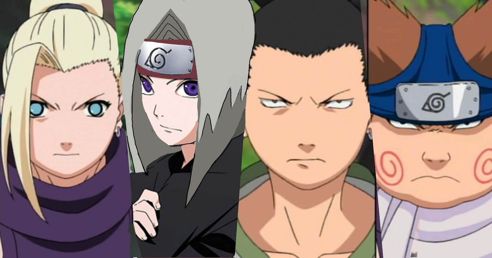 Ino Shika Cho, anime ninja characters, distinct hairstyles, Full HD Desktop Wallpaper