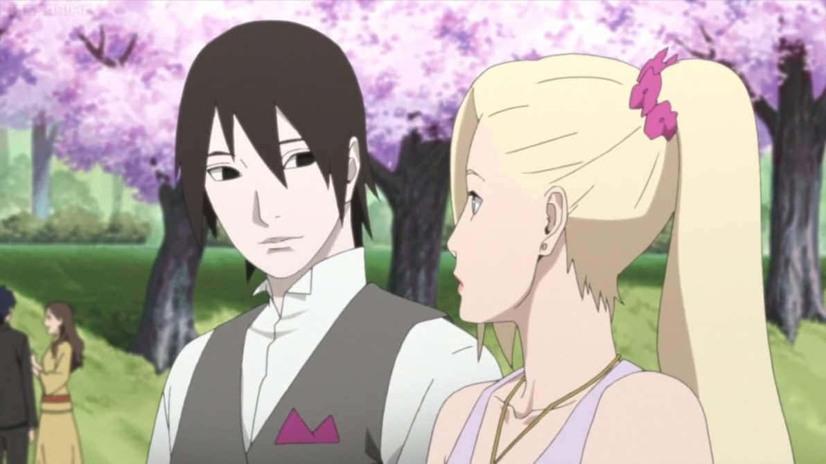 Ino Yamanaka, Shinobi skills, cherry blossom trees, SD Desktop Wallpaper