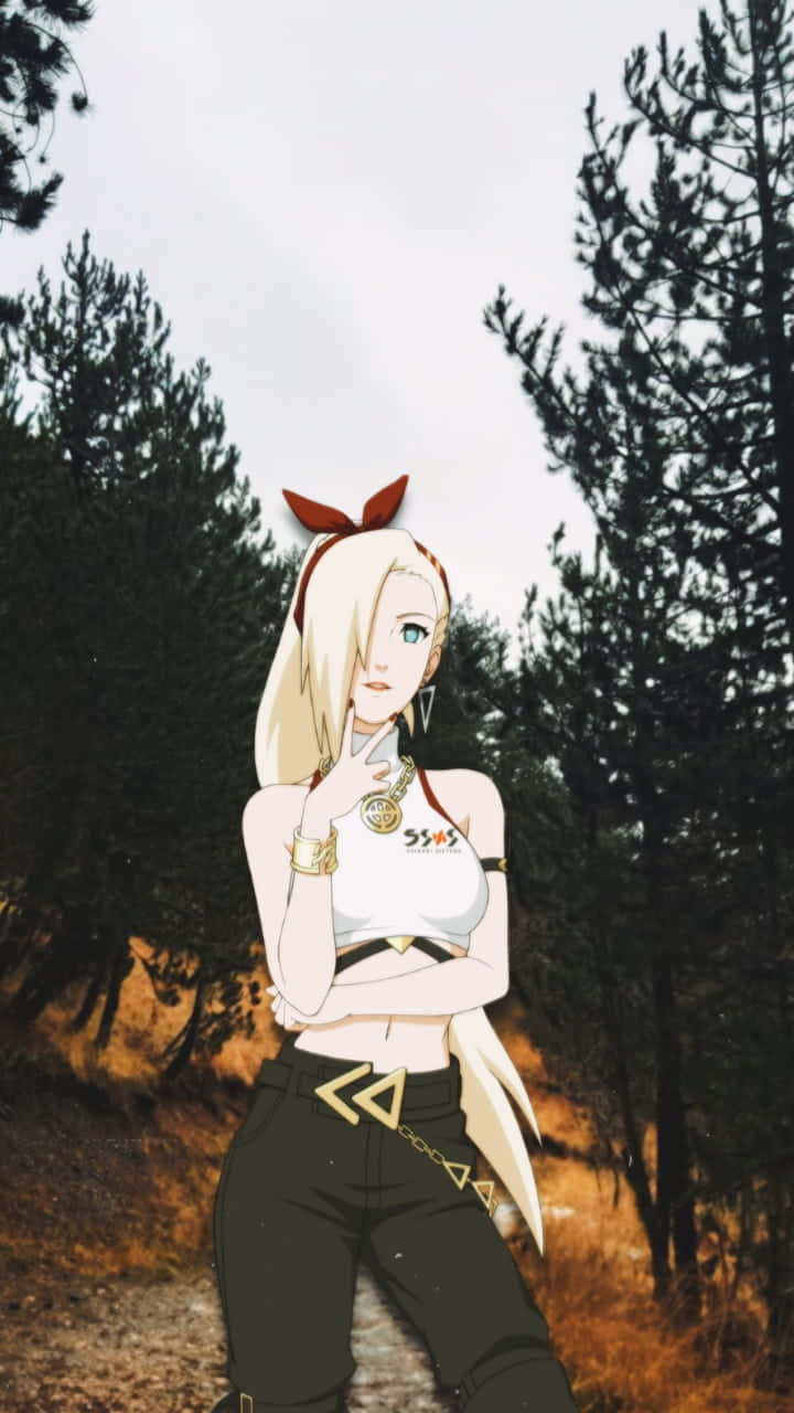 Ino Yamanaka, blonde hair, red bow, HD Phone Wallpaper