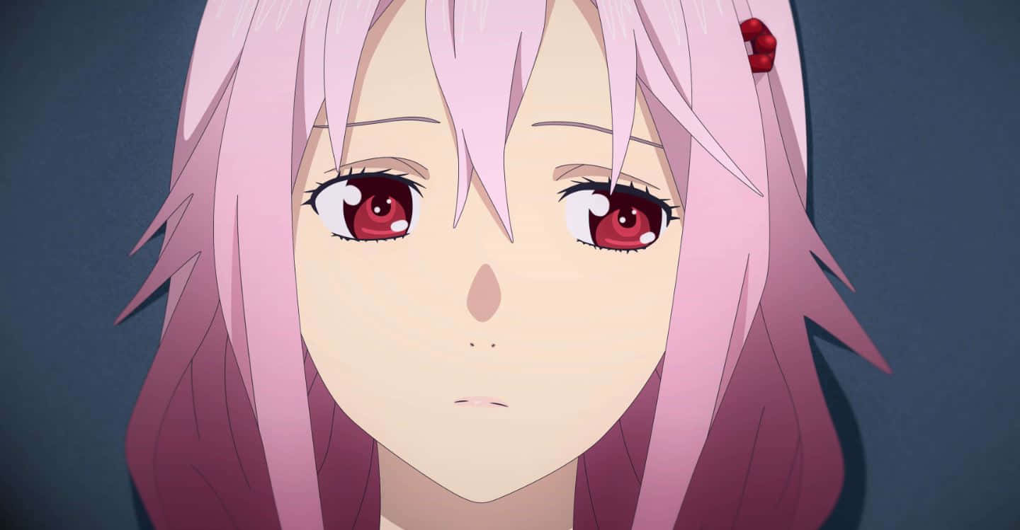 Inori Yuzuriha, pink hair, red eyes, HD Desktop Wallpaper