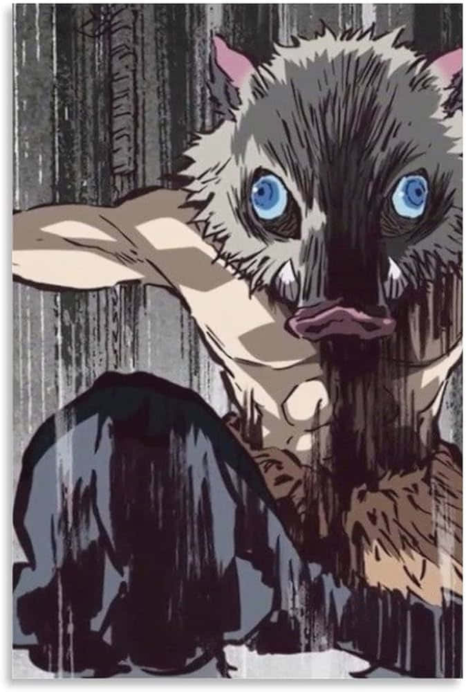 Inosuke, forest, rain-soaked forest, SD Phone Wallpaper