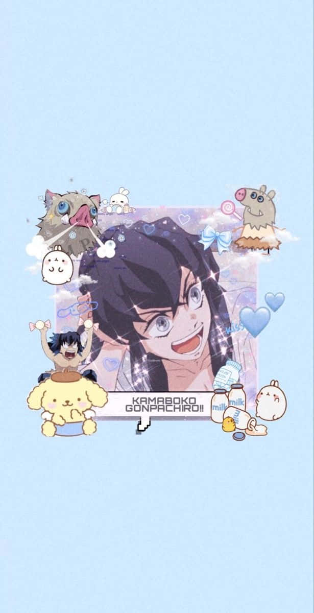 Inosuke Aesthetic, anime girl, dark hair, SD Phone Wallpaper