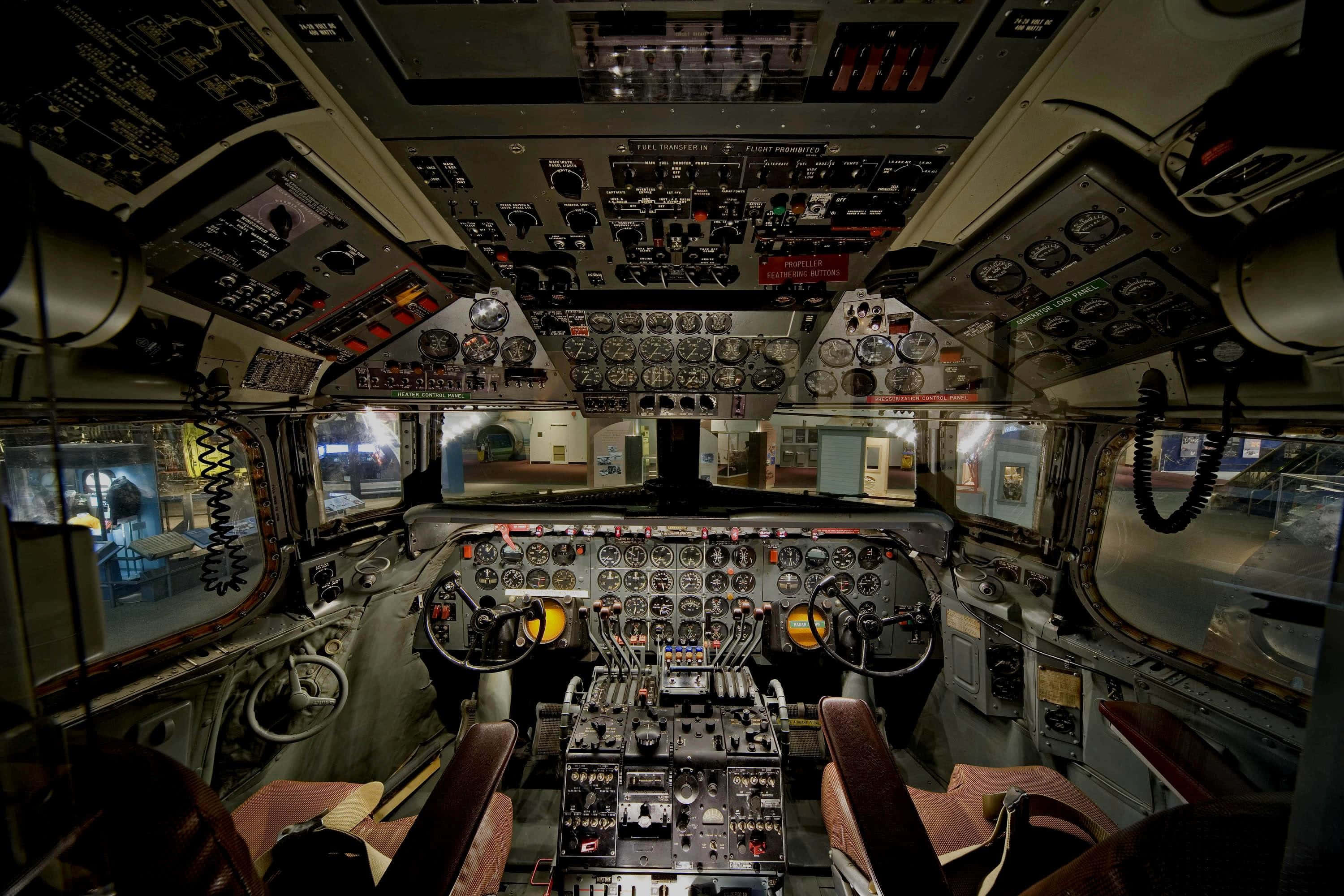 airplane cockpit, dials, gauges, 2K Desktop Wallpaper