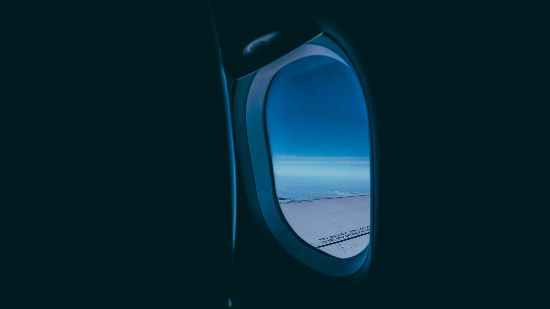 airplane window, blue sky, cloud layer, Full HD Desktop Wallpaper